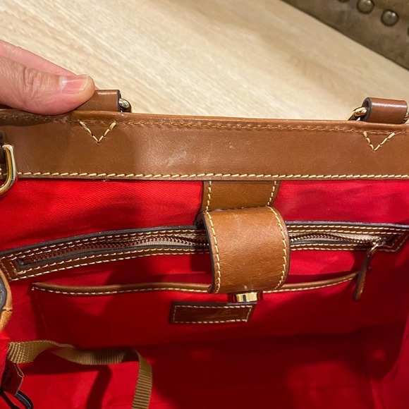 Dooney Bourke Exotic Leather Zippered Bag in Chocolate Brown - Picture 14 of 16